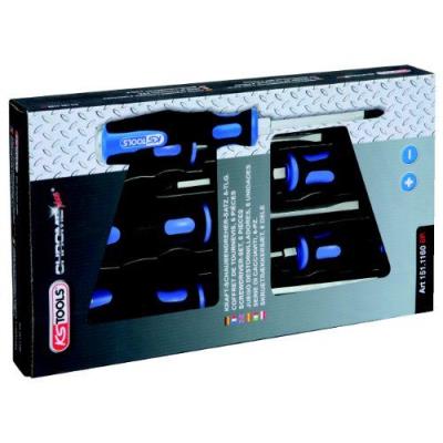 KS TOOLS  151.1160 Boite De Tournevis Ergotorque Max Plat Ph 6 Pi&egrave;ces