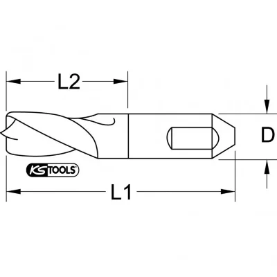 KS TOOLS  332.0310 Foret &agrave; d&eacute;pointer HSSE-TIN 90mm