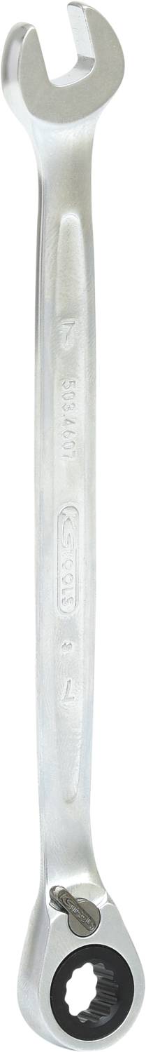 KS TOOLS  503.4607 cl&eacute;s mixtes &agrave; cliquet r&eacute;versible 7 mm