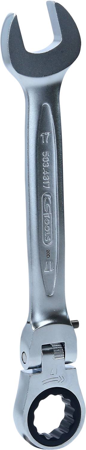 KS TOOLS  503.4817 Cl&eacute; &agrave; fourche et polygonale &agrave; cliquet 190 17 160