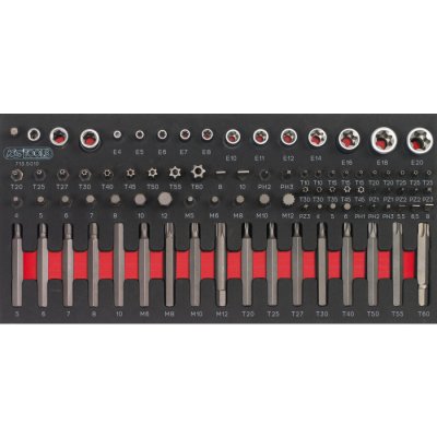 KS TOOLS  713.5010 Module d'embouts de vissage et douilles TORX, 88 pi&egrave;ces