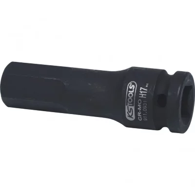KS TOOLS  911.0931 Douille M&acirc;le &agrave; Chocs 6 Pans 1/2'', L.75 mm - 17 mm
