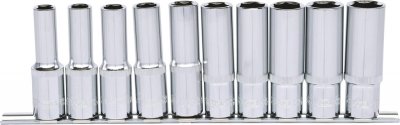 KS TOOLS  918.0612 Jeu de douilles longues 6 pans 3/8'' 11 pi&egrave;ces