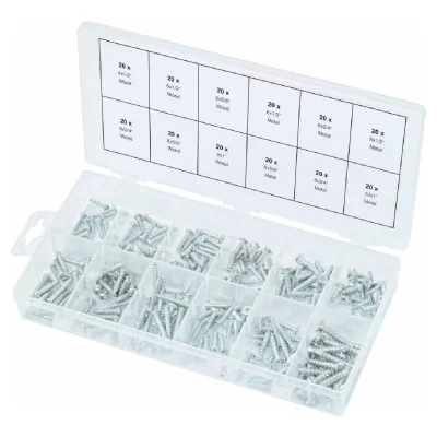 KS TOOLS  970.0410 Assortiment de 240 Vis auto-taraudeuses m&eacute;tal/bois