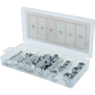 KS TOOLS  970.0490 Assortiment D'&eacute;crous Autoblocants UNF, 100 Pcs