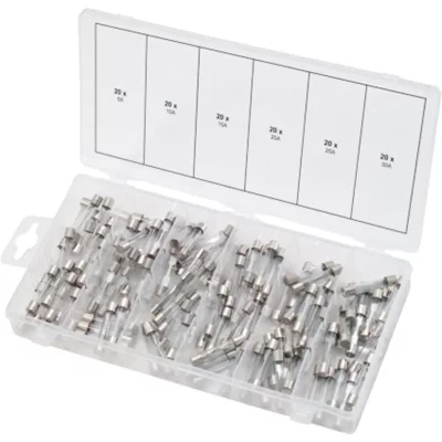 KS TOOLS  - Assortiment de fusibles verres, 5-30A, 120 pcs