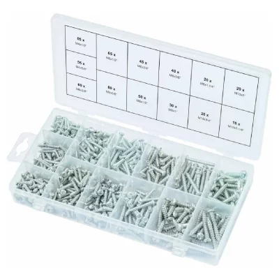 KS TOOLS  Assortiment de vis &agrave; t&ecirc;te sph&eacute;rique 550pcs M4x1/2""-M10x1 1/4