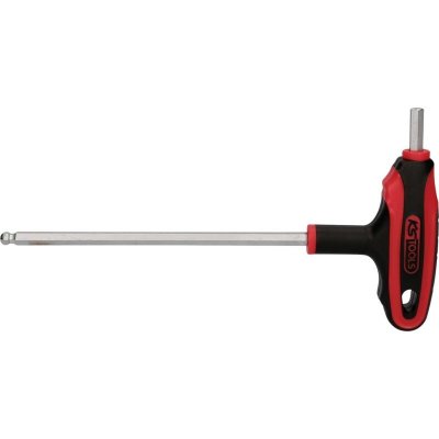 KS TOOLS  Cl&eacute; m&acirc;le 6 pans &agrave; t&ecirc;te sph&eacute;rique &agrave; poign&eacute;e en T, 6 mm