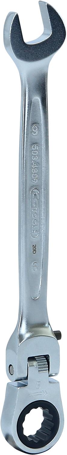 KS TOOLS  cl&eacute; mixte &agrave; cliquet &agrave; t&ecirc;te inclinable &agrave; verrouillage