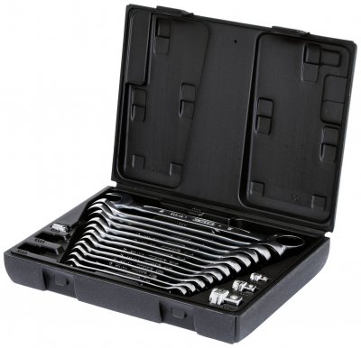 KS TOOLS  coffret de 16 cl&eacute;s mixtes &agrave; cliquet gearplus DFX-479600