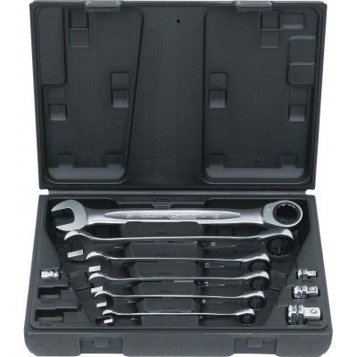 KS TOOLS  Coffret de cl&eacute;s mixtes a cliquet Gearplus 10 pi&egrave;ces 503.4260