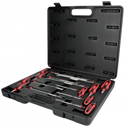 KS TOOLS  Ensemble de cl&eacute;s Allen &agrave; manche en T 9 pcs T10 - T50
