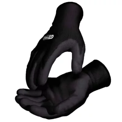 KS TOOLS  Gants de travail 12 paires Taille L Noir 310.0470