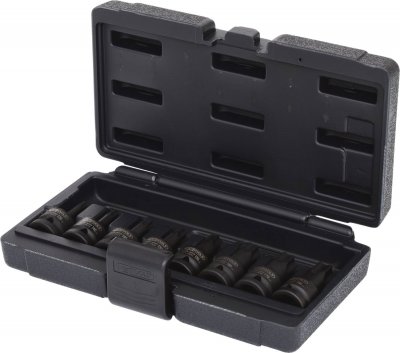 KS TOOLS  jeu d'embouts &agrave; chocs torx 1/2"", 8 pi&egrave;ces, t30-t80, court