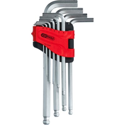 KS TOOLS  jeu de cl&eacute;s m&acirc;les coud&eacute;es &agrave; six pans creux et t&ecirc;te