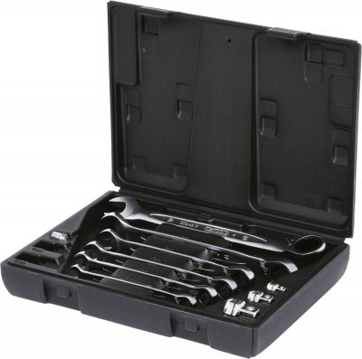 KS TOOLS  jeu de cl&eacute;s mixtes &agrave; cliquet r&eacute;versible gearplus,10 pcs