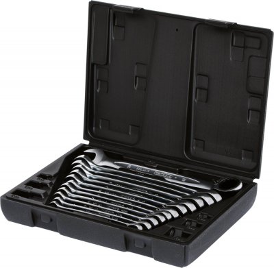 KS TOOLS  jeu de cl&eacute;s mixtes &agrave; cliquet r&eacute;versible gearplus,12 pcs