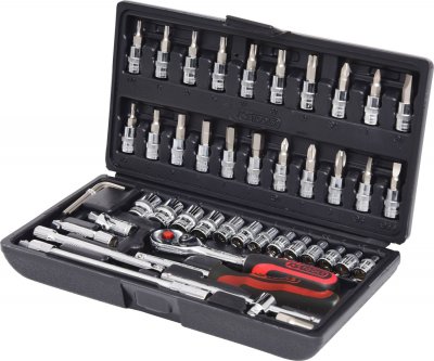 KS TOOLS  Jeu de douilles et d'embouts 48 pcs CHROME+ 1/4 918.0648
