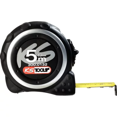 KS TOOLS  M&egrave;tre ruban avec dispositif de verrouillage, noir-gris