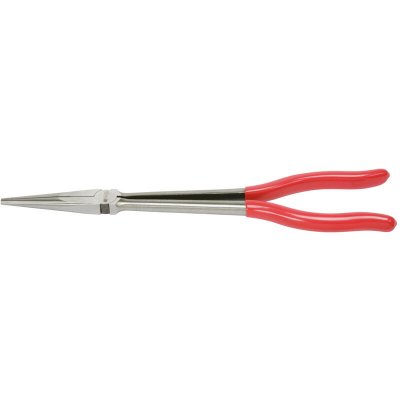 KS TOOLS  pince &eacute;lectronique extra-longue &agrave; bec demi-rond droit, 270mm
