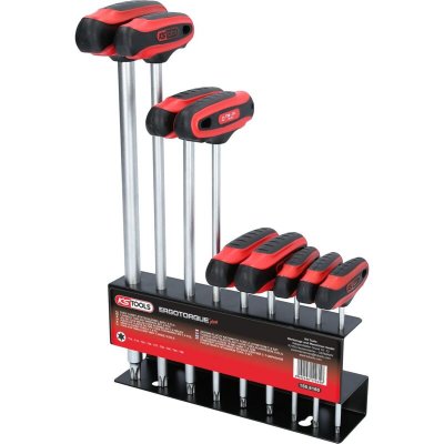 KS TOOLS  Torx Jeu de cl&eacute;s m&acirc;les, poign&eacute;e en T, 9 pcs - 158.8160