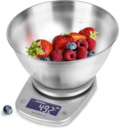 DURONIC Ks875 balance de cuisine fine avec surface en verre noire - 5 kg
