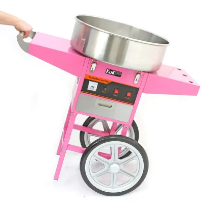 MONSTER SHOP KUKOO - Machine &agrave; Barbe &agrave; Papa avec Charrette pour F&ecirc;tes et &Eacute;v&eacute;nements