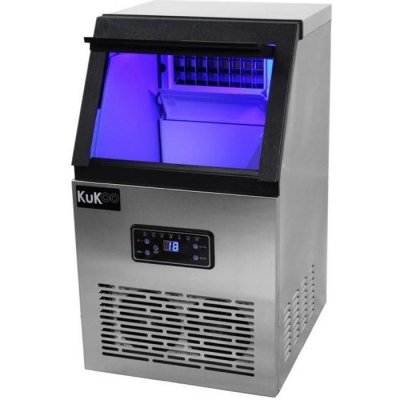 MONSTERSHOP Kukoo Machine &agrave; Gla&ccedil;ons Professionnelle en Inox avec Broyeur &agrave; glace pil&eacute;e & Pelle &agrave; Gla&ccedil;on