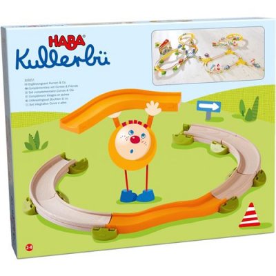 HABA Kullerb&uuml; kit d'extension pour chemins de billes Curves & Co 14 pi&egrave;ces