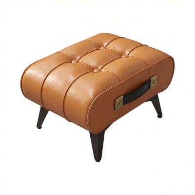 FRANKYSTAR Kumo - Tabouret Pouf Ottoman Moderne 35,5x25x30 Cm Repose-pieds En Simili-cuir