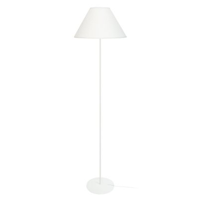 TOSEL KUNAGI - Lampadaire droit m&eacute;tal blanc d'ivoire