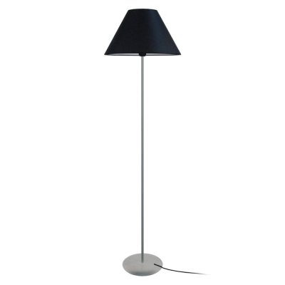 TOSEL KUNAGI - Lampadaire droit m&eacute;tal noir et aluminium
