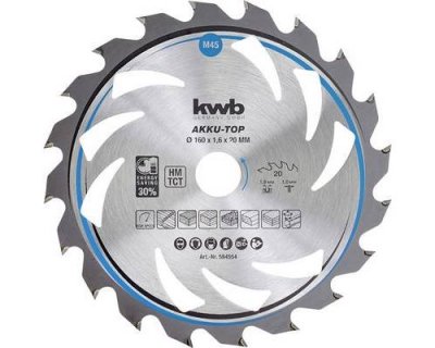KWB  - 586154 Lame de scie circulaire au carbure 184 x 16 x 1.2 Nombre de dents: 24 1 pc(s) Y760822