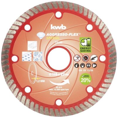 KWB  AGGRESSO-FLEX&reg; Disques &agrave; tron&ccedil;onner fins DIAMANT, &oslash; 115 mm - 721140