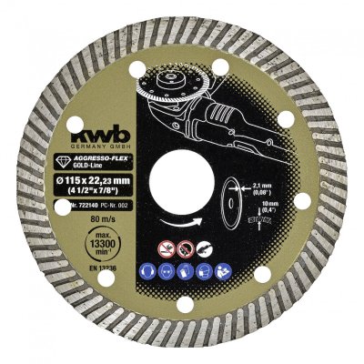 KWB  - Disque diamant gold line 115 &agrave; jante continue