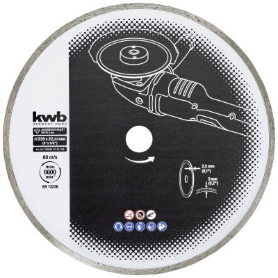 KWB  - Disque diamant white line 230 &agrave; jante continue