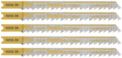 KWB  Lames de scies sauteuses, pour le travail du bois, bi-m&eacute;tal, moyen - 620235