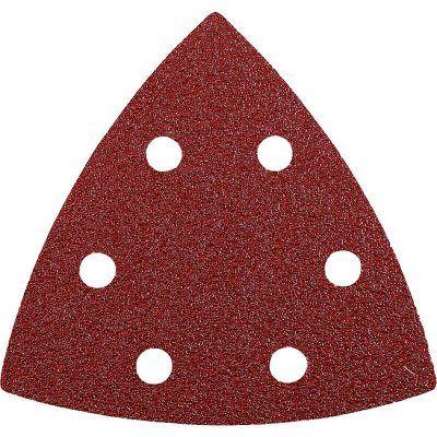 KWB  Patins abrasifs triangulaires QUICK-STICK, BOIS & M&Eacute;TAL, corindon affin&eacute;, 96 mm - 492812