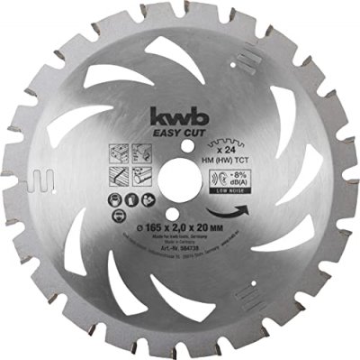 KWB  Scie circulaire &agrave; coupe fine EASY CUT, en carbure, &oslash; 165 x 20 mm - 584738