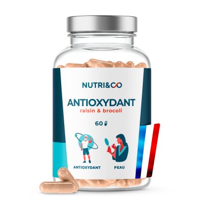 NUTRI&CO L'Antioxydant Coenzyme Q10 Raisin Brocoli 60 g&eacute;lules Peau 