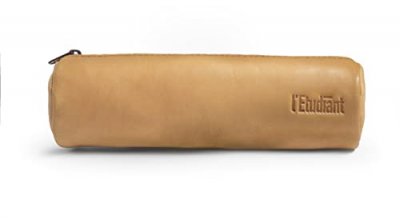 LETUDIANT L'&eacute;tudiant Trousse Fourre-Tout Rond En Cuir Beige