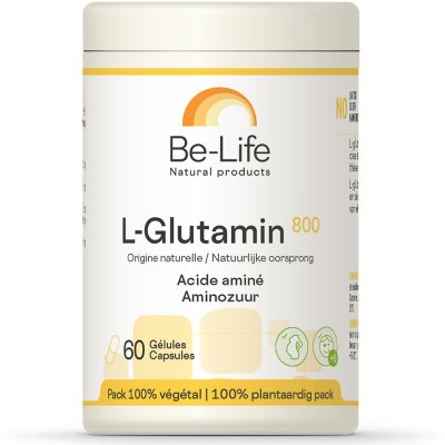 BIO LIFE L-Glutamin 800 - Intestins Acide Amin&eacute; Essentiel D'origine Naturelle 60 G&eacute;lules - Be-Life