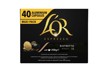 NESPRESSO L'or Capsules de caf&eacute; L'Or espresso - Ristretto - bo&icirc;te de 40