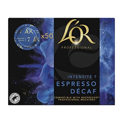 L OR L'OR D&eacute;caf&eacute;in&eacute; Espresso pour Nespresso Pro. 50 Capsules