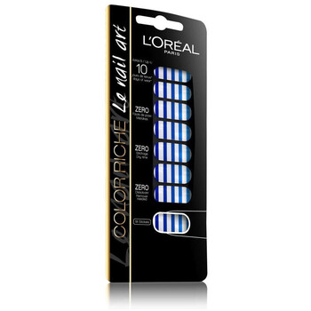 L OREAL PARIS L'Or&eacute;al Color Riche Le Nail Art Nail Stickers - Blue-White Stripes