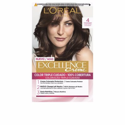 L OREAL L'Or&eacute;al Excellence Cr&egrave;me Coloration pour Cheveux #4 60 ml