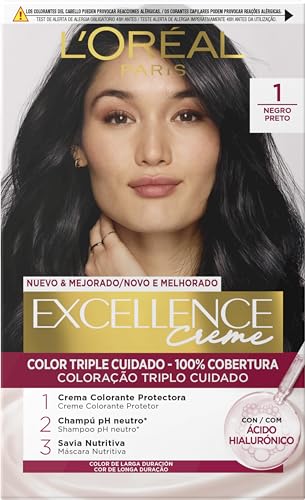 L OREAL L&acute;Or&eacute;al Paris - Excellence Cr&egrave;me 1 Noir Coloration capillaire 192 ml