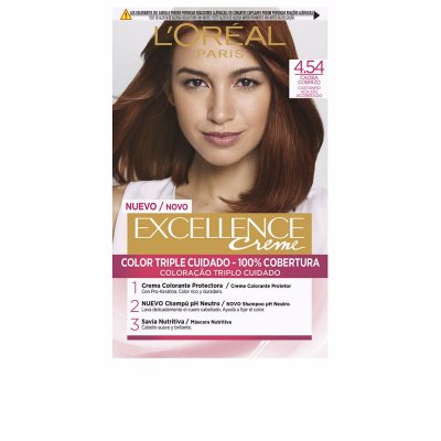 L OREAL L'Or&eacute;al Paris Excellence Creme Teinture 4.54 Casta&ntilde;o Caoba Cobrizo