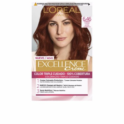 L OREAL L'Or&eacute;al Paris Excellence Creme Teinture 6.46 Rubio Oscuro Cobrizo