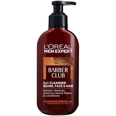 L OREAL PARIS MEN EXPERT L'Or&eacute;al Paris Men Expert Barber Club Beard, Face & Hair Wash 200ml